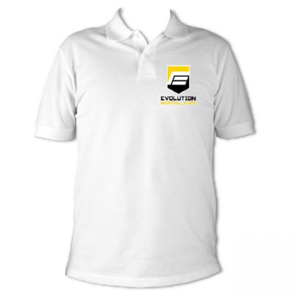 Evolution Polo Shirt White Front